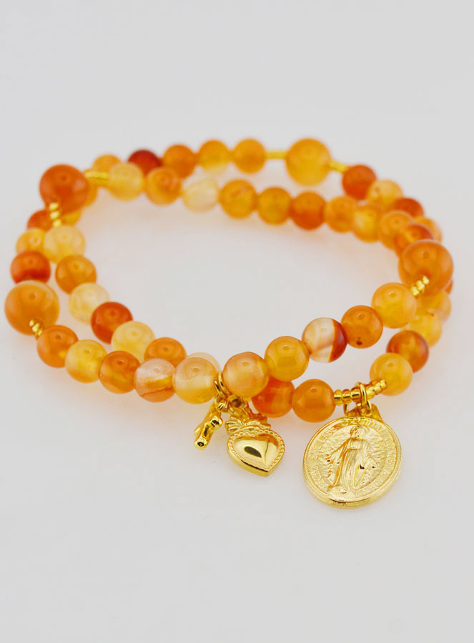 Rosario de la Medalla Milagrosa en Cornalina (pic 2)