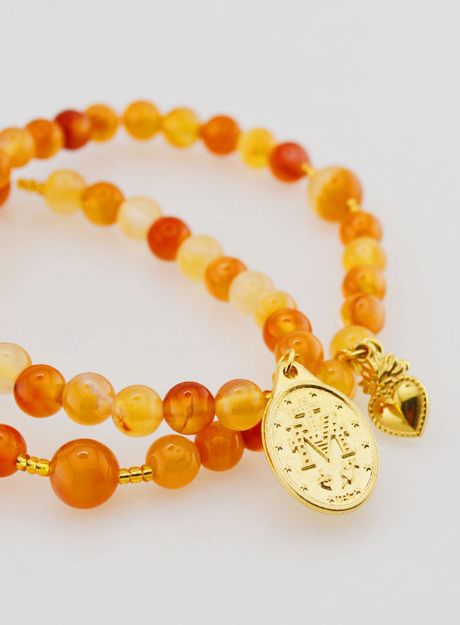 Rosario de la Medalla Milagrosa en Cornalina (pic 3)