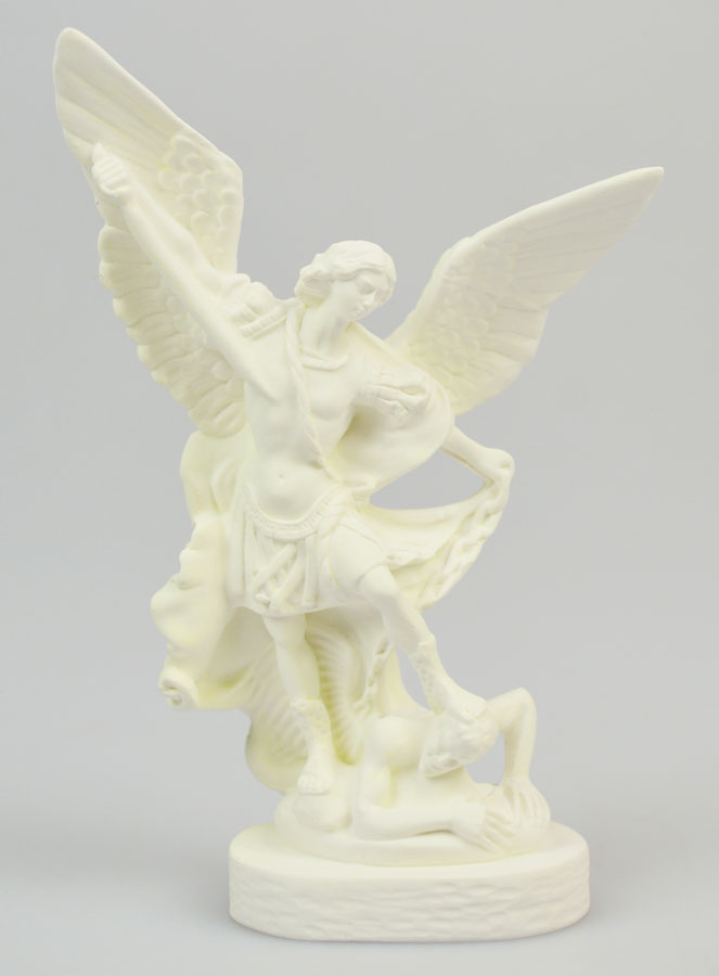 Estatua de San Miguel Arcángel en resina fosforescente - 12 cm (pic 1)