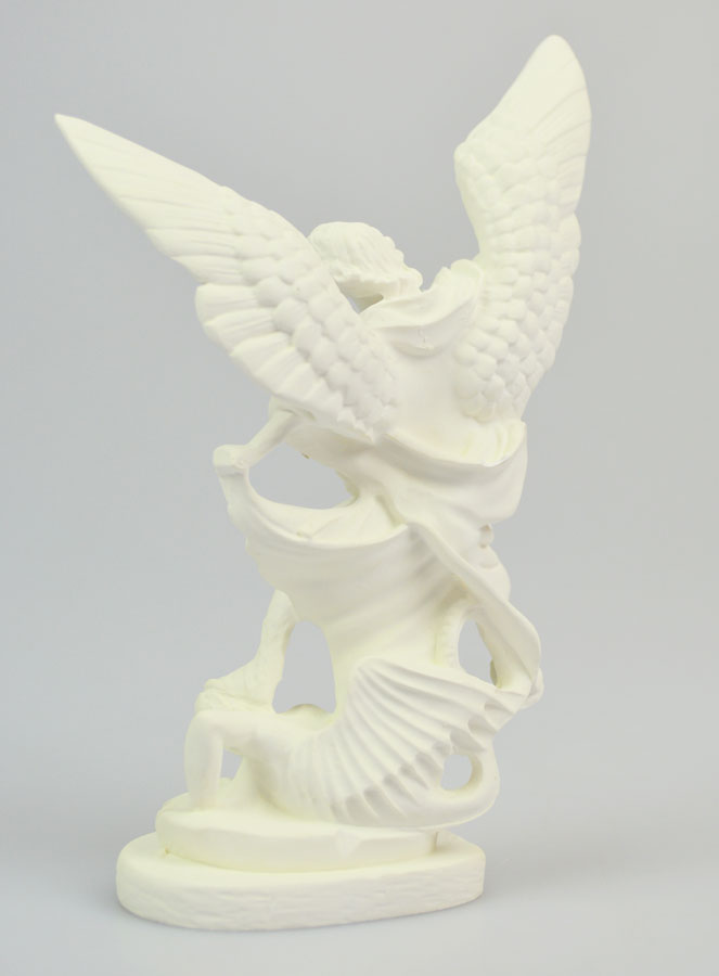 Estatua de San Miguel Arcángel en resina fosforescente - 15 cm (pic 4)