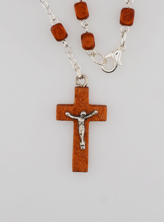 Rosario de la Virgen Milagrosa en Madera Clara (pic 3)