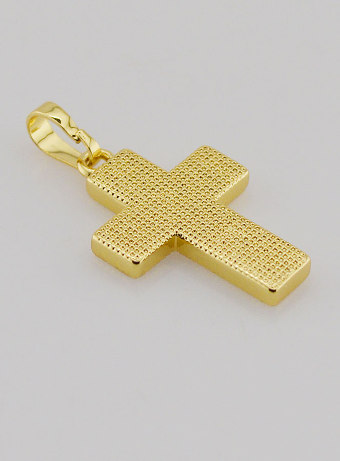 Colgante de cruz de latón y nácar - 20 mm (pic 4)