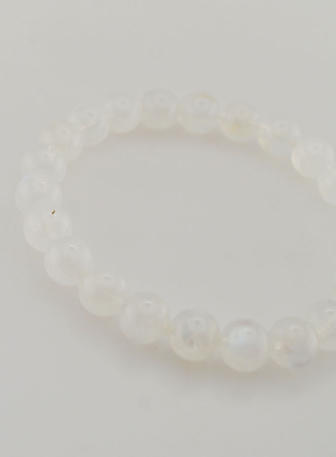 Pulseira em Pedra da Lua Branca Peristérita AAA (pic 3)