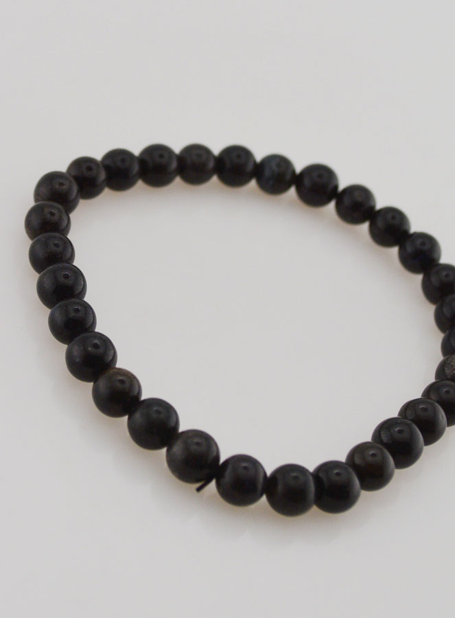 Pulsera en Piedra Natural de ópalo negro - 6 mm (pic 3)