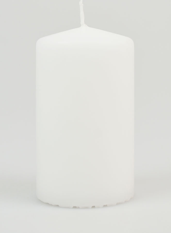 Vela decorativa de mesa de 10 x 6 cm - Blanca (pic 1)