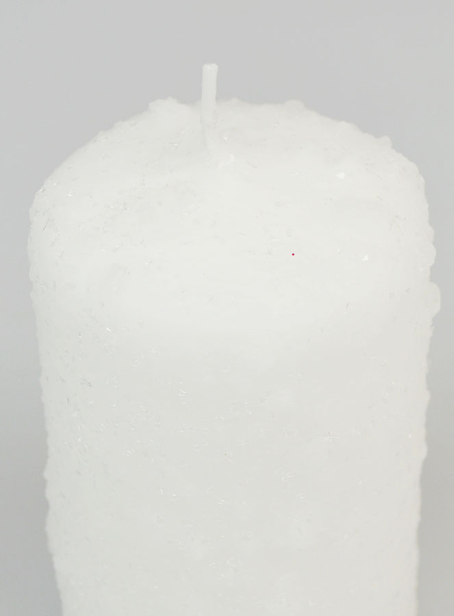 Vela navideña con decoración de Cristales de Nieve (pic 4)