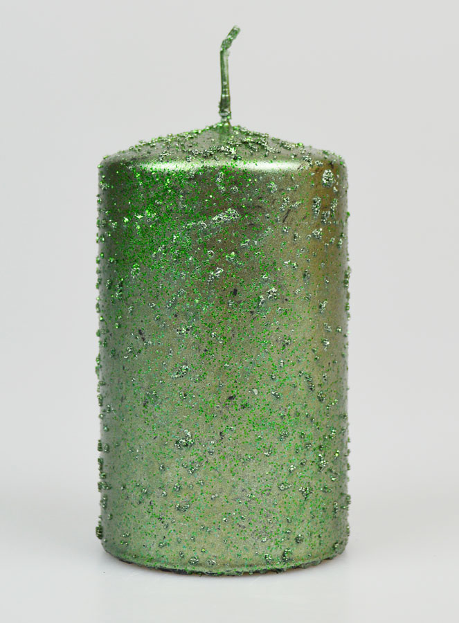 Vela de Decoración con Purpurina - Verde Pino (pic 1)