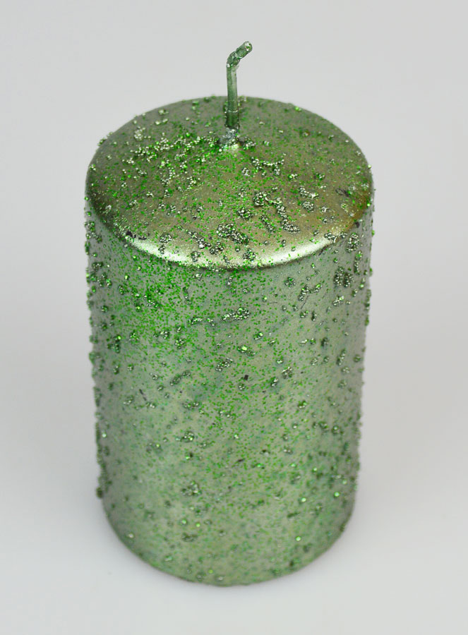 Vela de Decoración con Purpurina - Verde Pino (pic 2)