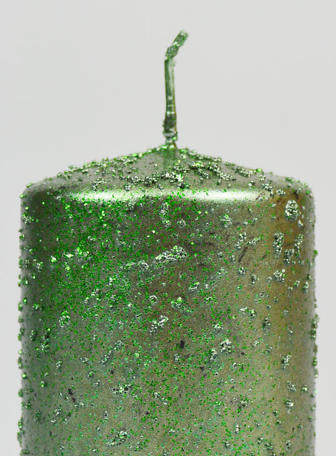 Vela de Decoración con Purpurina - Verde Pino (pic 3)