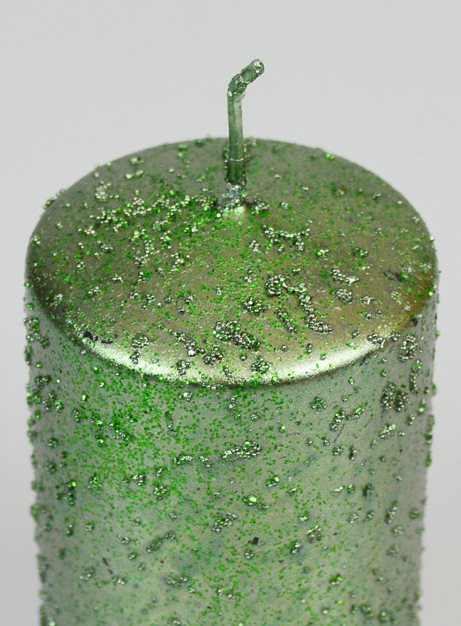 Vela de Decoración con Purpurina - Verde Pino (pic 4)