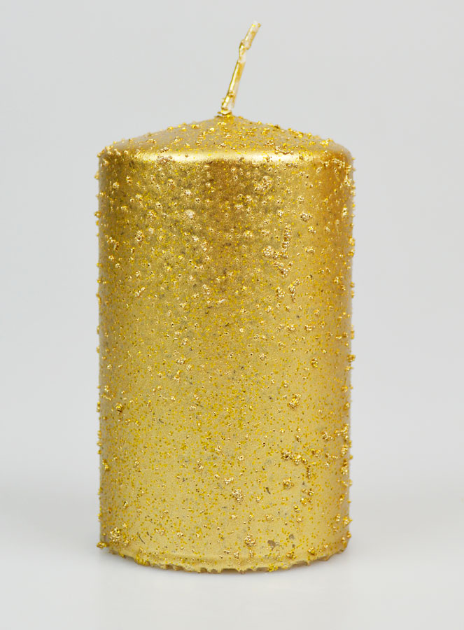 Vela decorativa brillante - Dorada (pic 1)