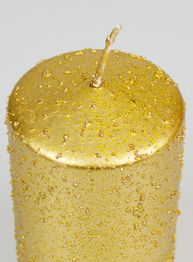 Vela decorativa brillante - Dorada (pic 4)