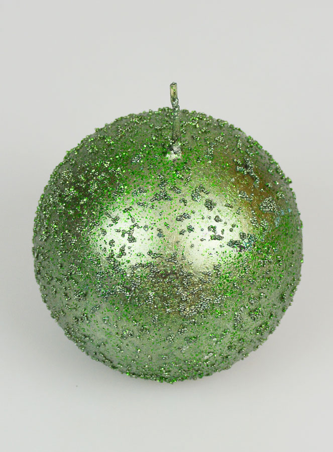 Vela de Decoración Esfera con Purpurina 8 cm - Verde Pino (pic 2)