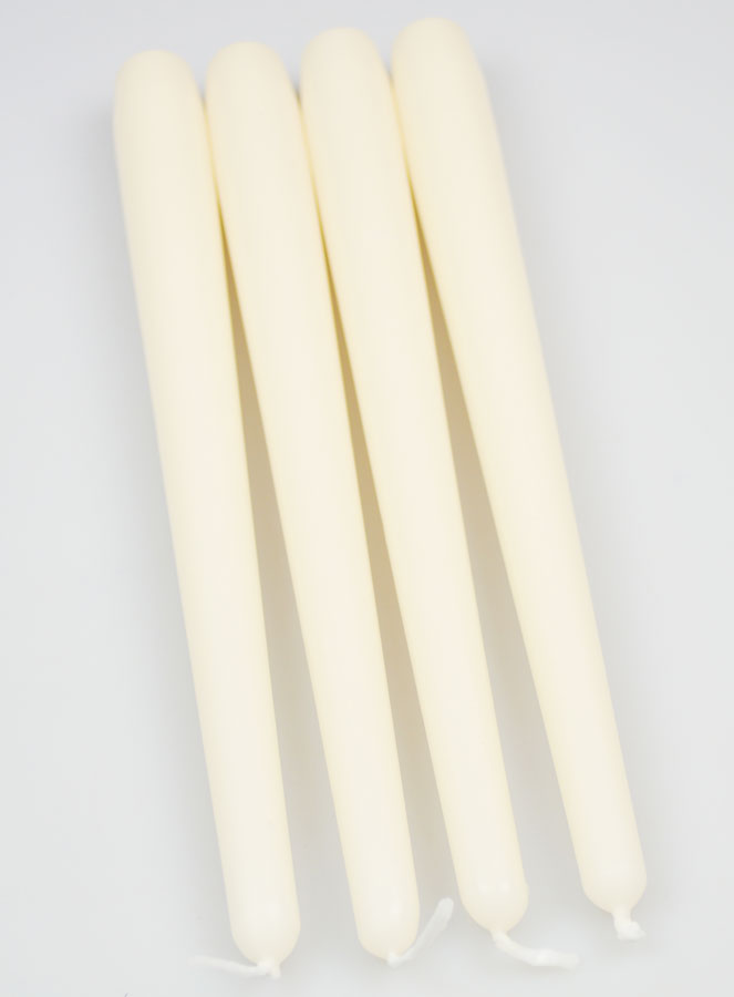 Lote de 4 velas tipo antorcha color marfil - 25 cm (pic 2)