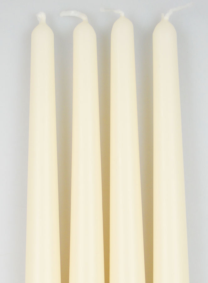 Lote de 4 velas tipo antorcha color marfil - 25 cm (pic 3)