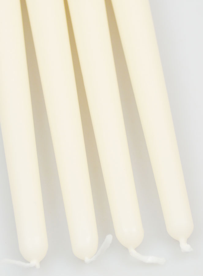 Lote de 4 velas tipo antorcha color marfil - 25 cm (pic 4)