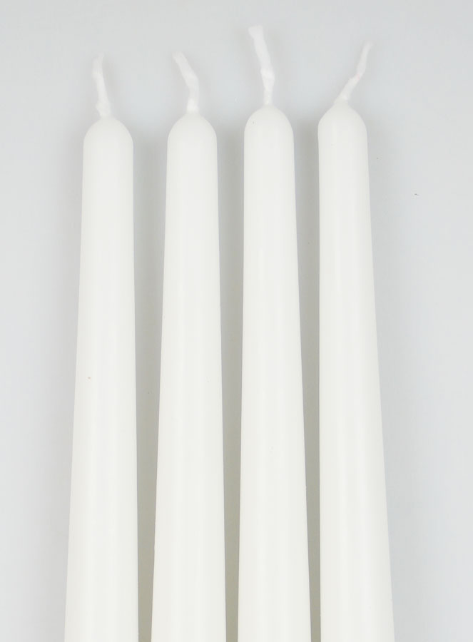 Lote de 4 velas antorcha de 25 cm - Blanco (pic 3)
