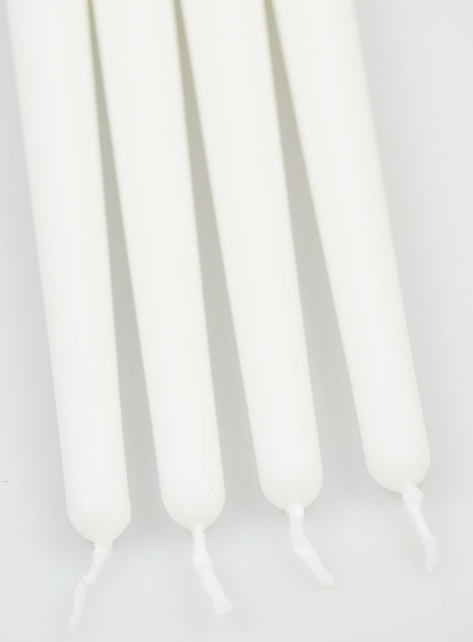 Lote de 4 velas antorcha de 25 cm - Blanco (pic 4)