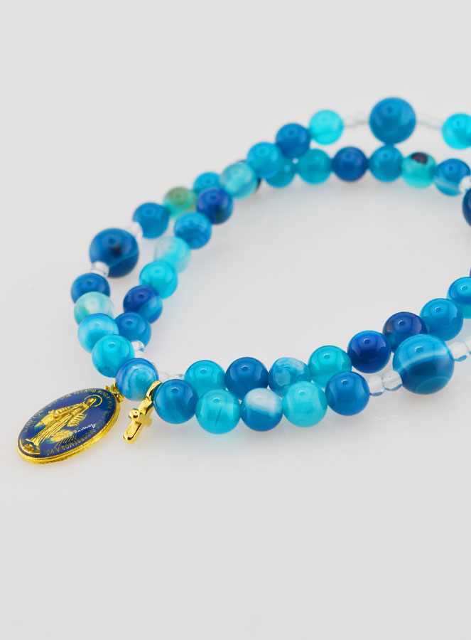 Rosario de la Medalla Milagrosa en Ágatas Naturales (pic 3)