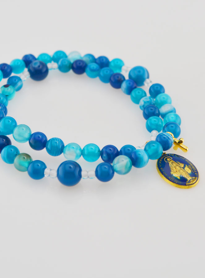 Rosario de la Medalla Milagrosa en Ágatas Naturales (pic 4)