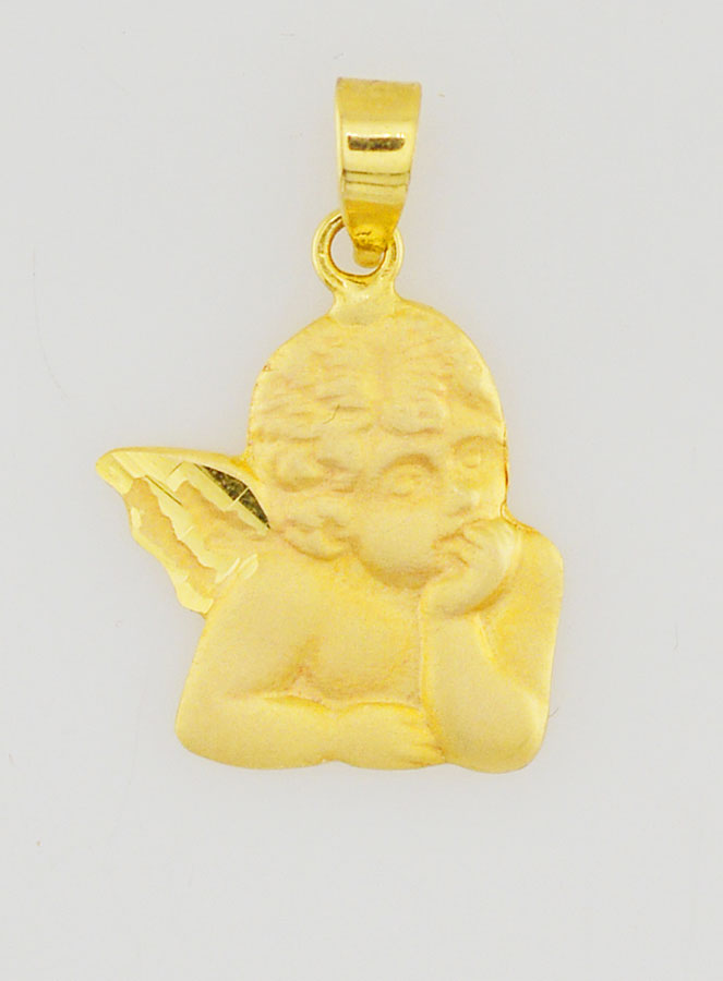 Medalla del Ángel de la Guarda en oro de 375/1000 - 14 mm (pic 1)