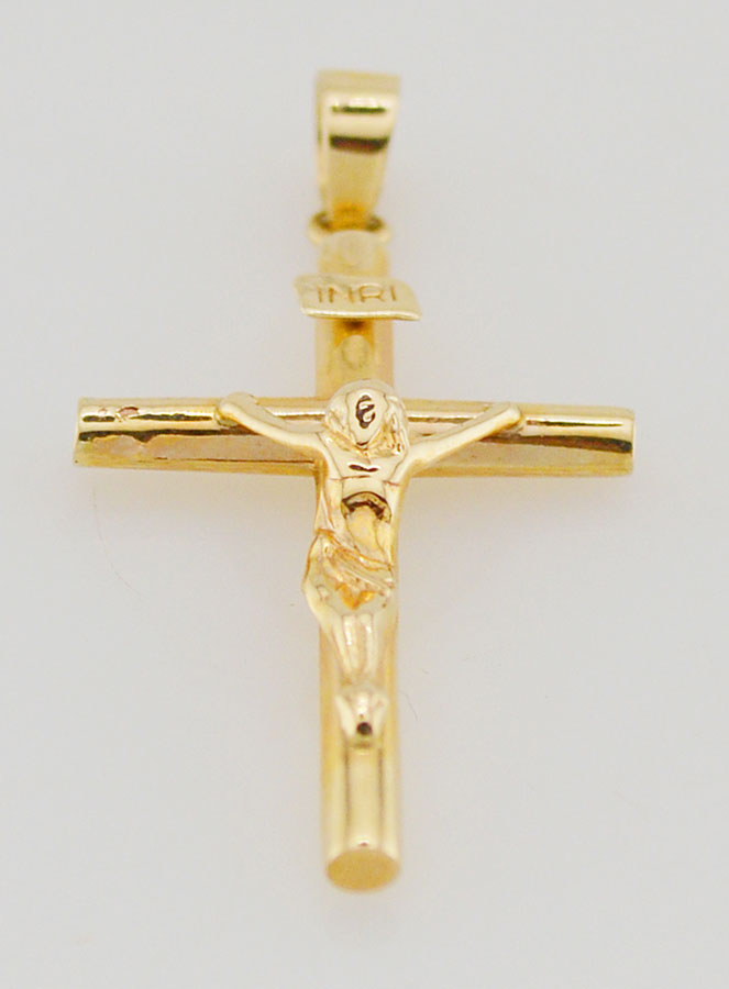 Colgante de Cruz de Cristo en Oro de 9 quilates - 25 mm (pic 2)