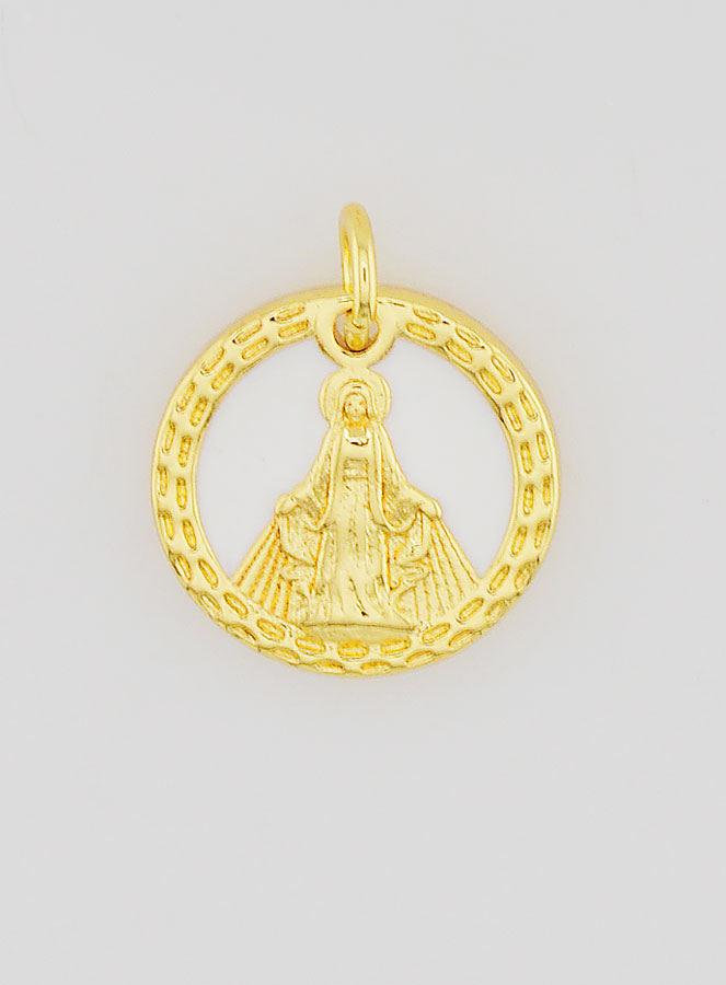 Medalla Milagrosa de la Virgen María en Nácar - 15 mm (pic 1)
