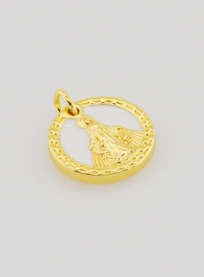 Medalla Milagrosa de la Virgen María en Nácar - 15 mm (pic 3)