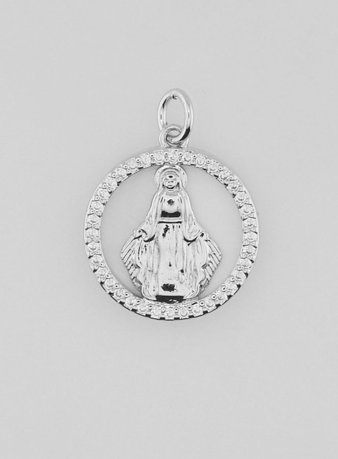 Medalla Milagrosa de la Virgen María en Nácar - 15 mm (pic 1)