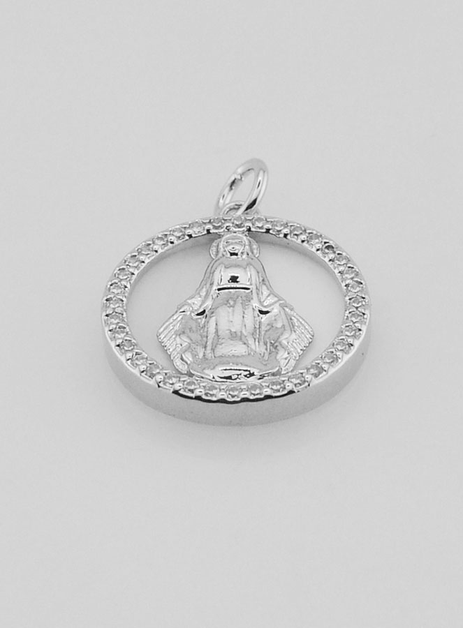 Medalla Milagrosa de la Virgen María en Nácar - 15 mm (pic 2)