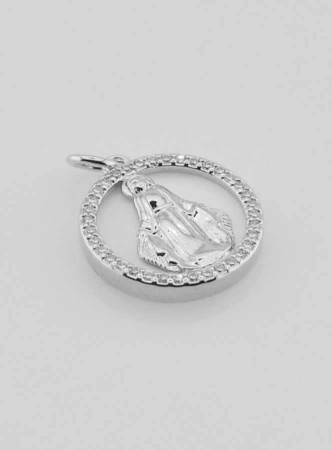 Medalla Milagrosa de la Virgen María en Nácar - 15 mm (pic 3)