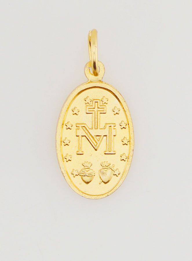 Medalla Milagrosa de Aluminio Chapado en Oro - 19 mm (pic 4)