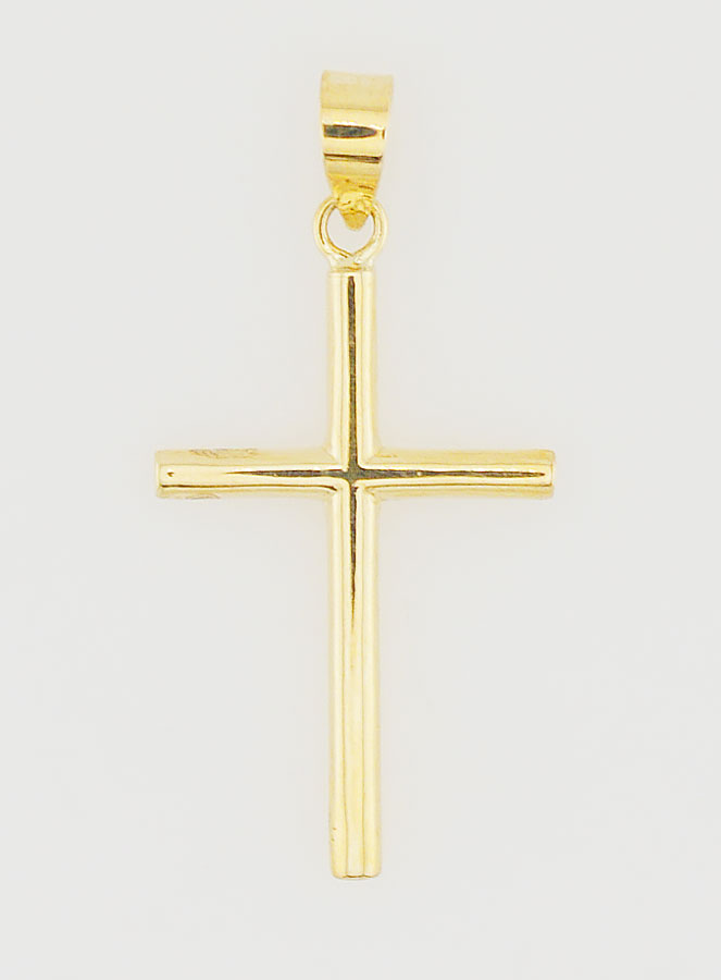 Colgante de cruz de 21 mm - Oro de 9 quilates (pic 1)