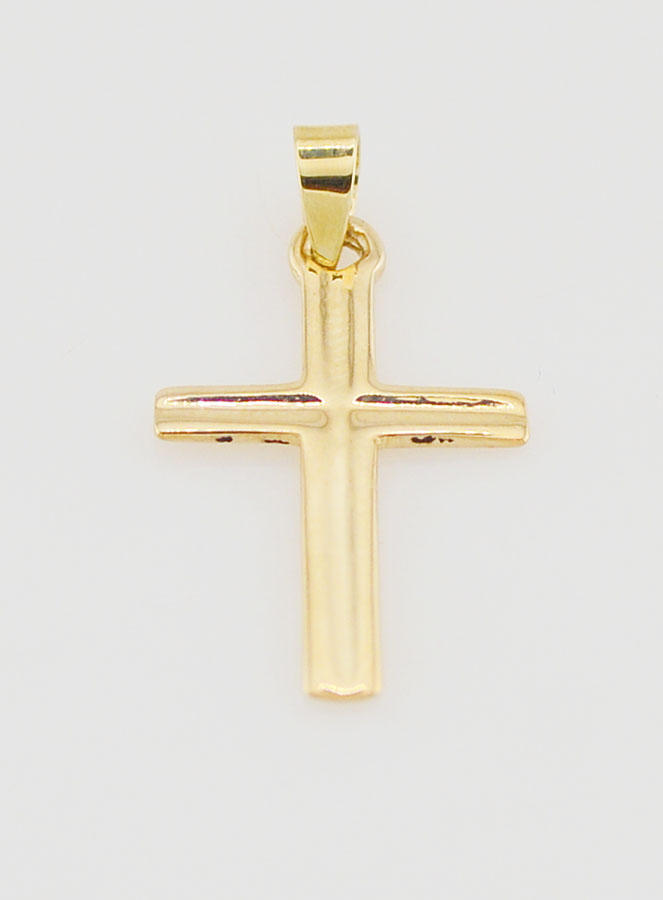 Colgante de cruz de 23 mm - Oro de 9 quilates (pic 2)