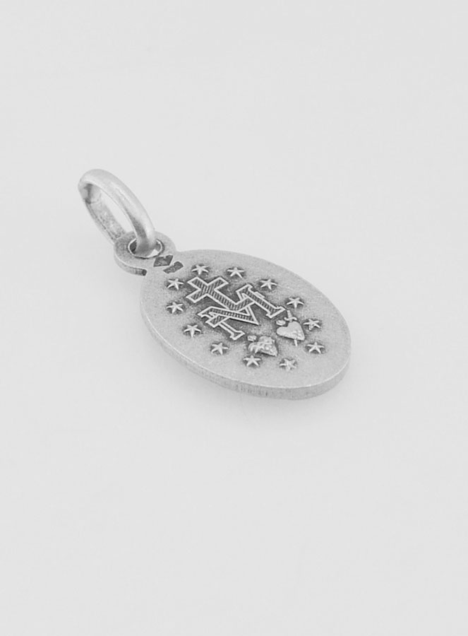 Medalla Milagrosa con Borde Festoneado en Plata - 13 mm (pic 4)