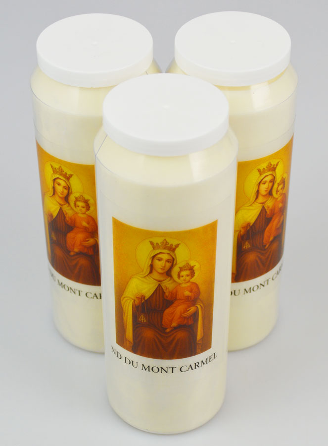 3 velas de novena a Nuestra Señora del Monte Carmelo (pic 2)