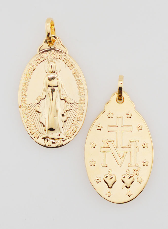 Medalla Milagrosa con Baño de Oro - 25 mm (pic 1)
