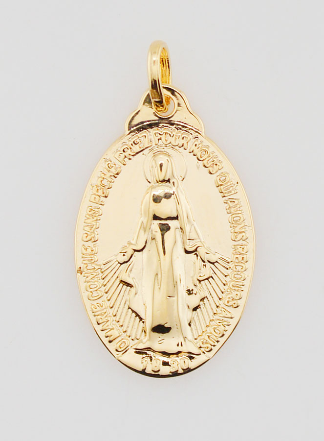 Medalla Milagrosa con Baño de Oro - 25 mm (pic 3)