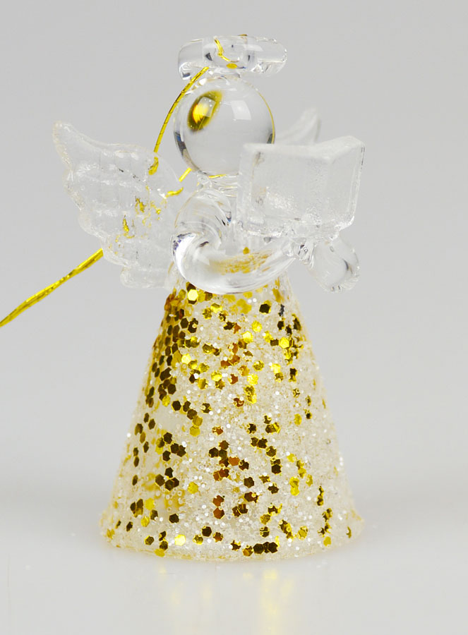 Juego de 6 ángeles navideños colgantes - 4,5 cm (pic 4)