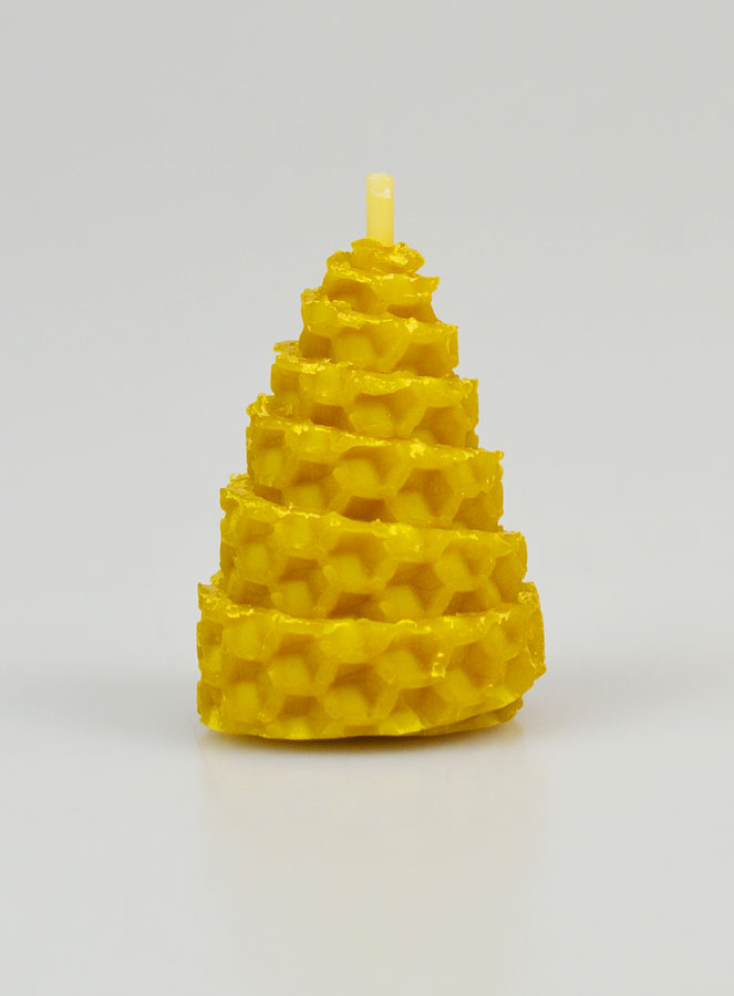 Vela cónica de cera de abeja 100% natural - 5 cm (pic 1)