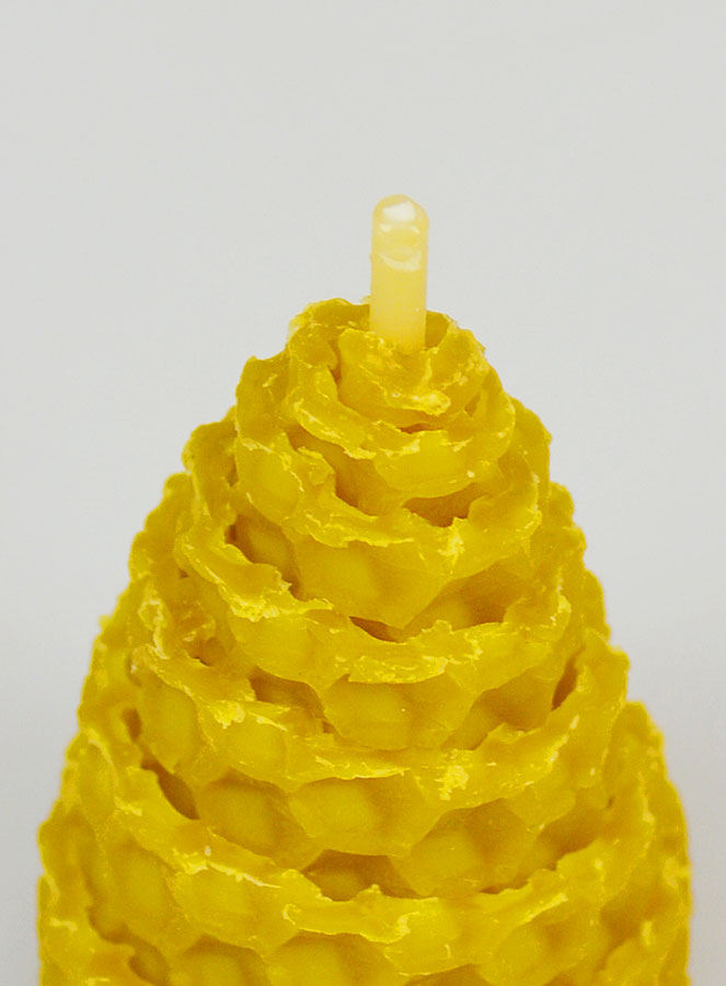 Vela cónica de cera de abeja 100% natural - 5 cm (pic 4)
