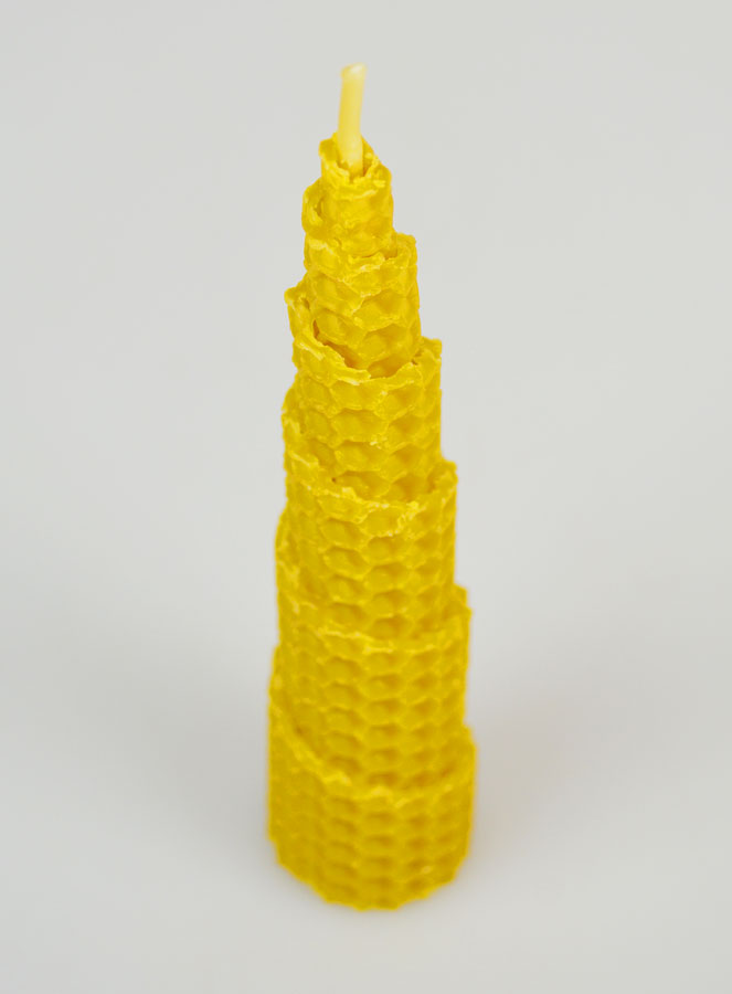 Vela cónica de cera de abeja 100% natural - 15 cm (pic 2)