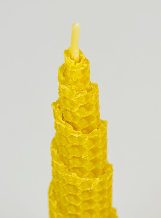 Vela cónica de cera de abeja 100% natural - 15 cm (pic 4)