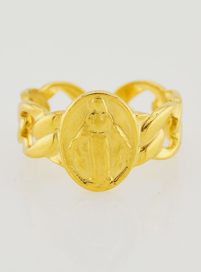 Anillo religioso de la Virgen Milagrosa - Ajustable (pic 1)