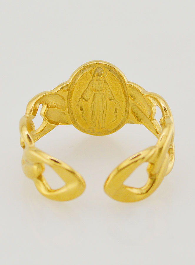 Anillo religioso de la Virgen Milagrosa - Ajustable (pic 4)