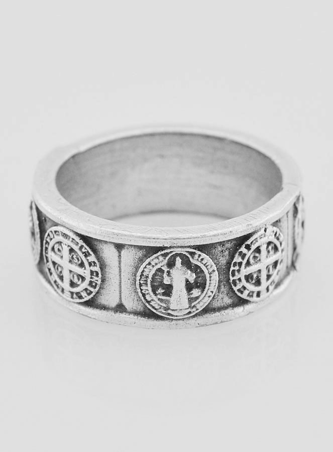 Anillo religioso de San Benito - Talla 58 (pic 1)