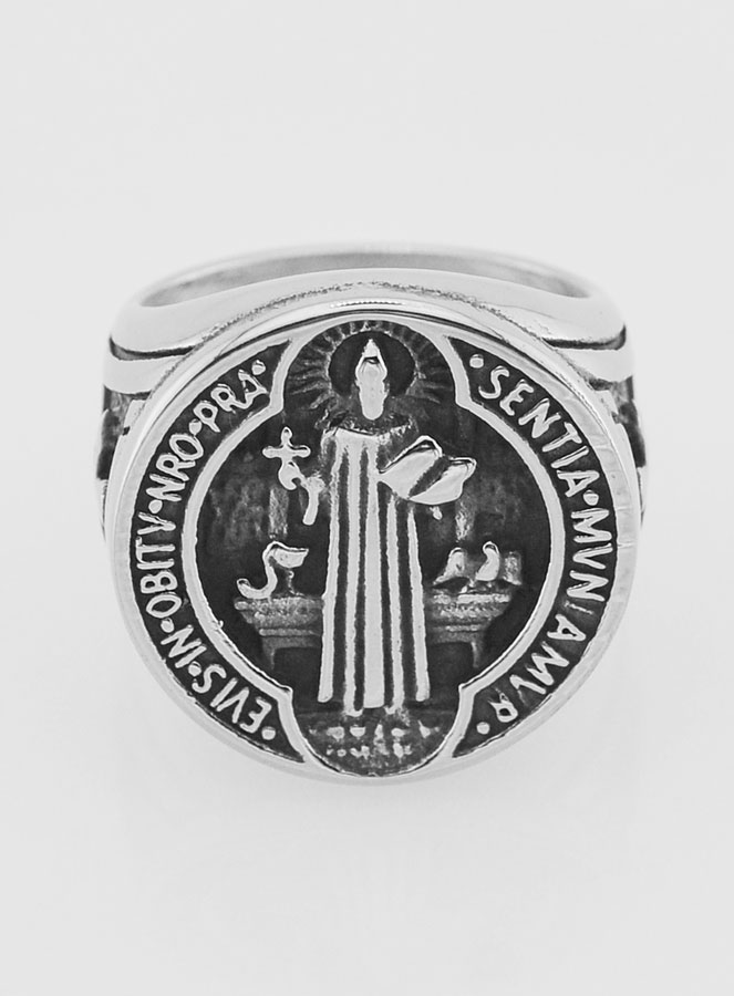 Anillo de sello de San Benito - Talla 59 (pic 1)