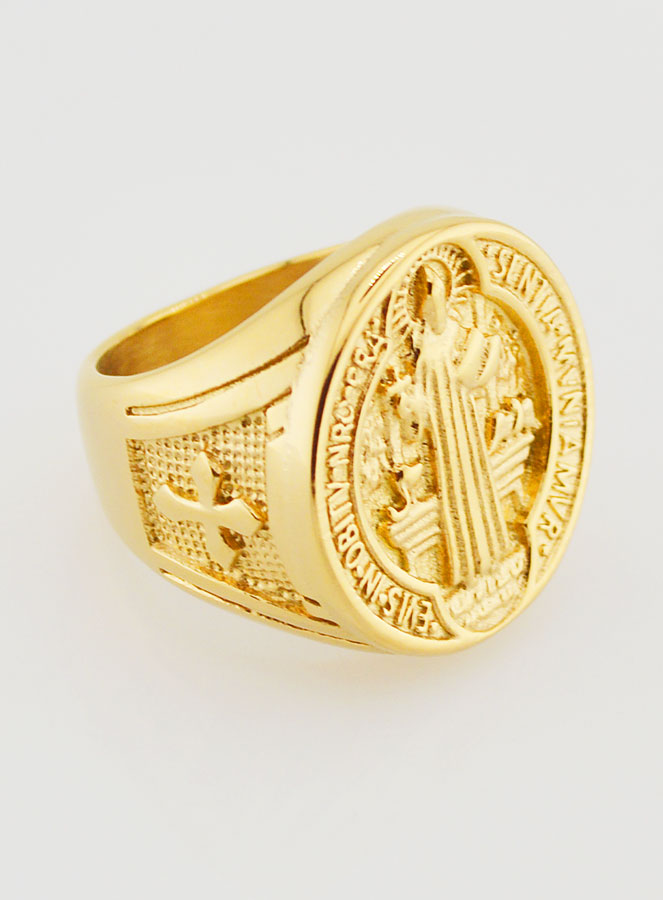 Anillo de sello de San Benito - Talla 54 (pic 3)