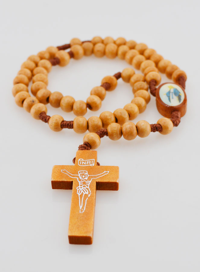 Rosario de la Medalla Milagrosa con Cuentas de Madera (pic 2)