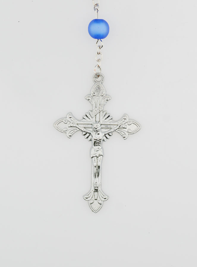 Rosario con Medalla Milagrosa y Cuentas Azules (pic 3)